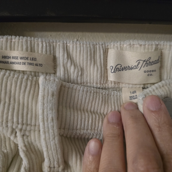 Universal Thread Off-White Corduroy Pants - Picture 2 of 3